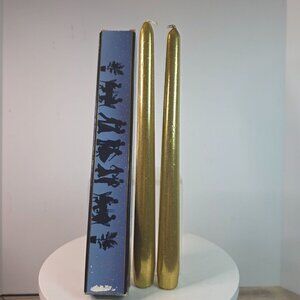 Night Magic Evening Romance Gold Taper Candles With Enchanting Fragrance & Speci